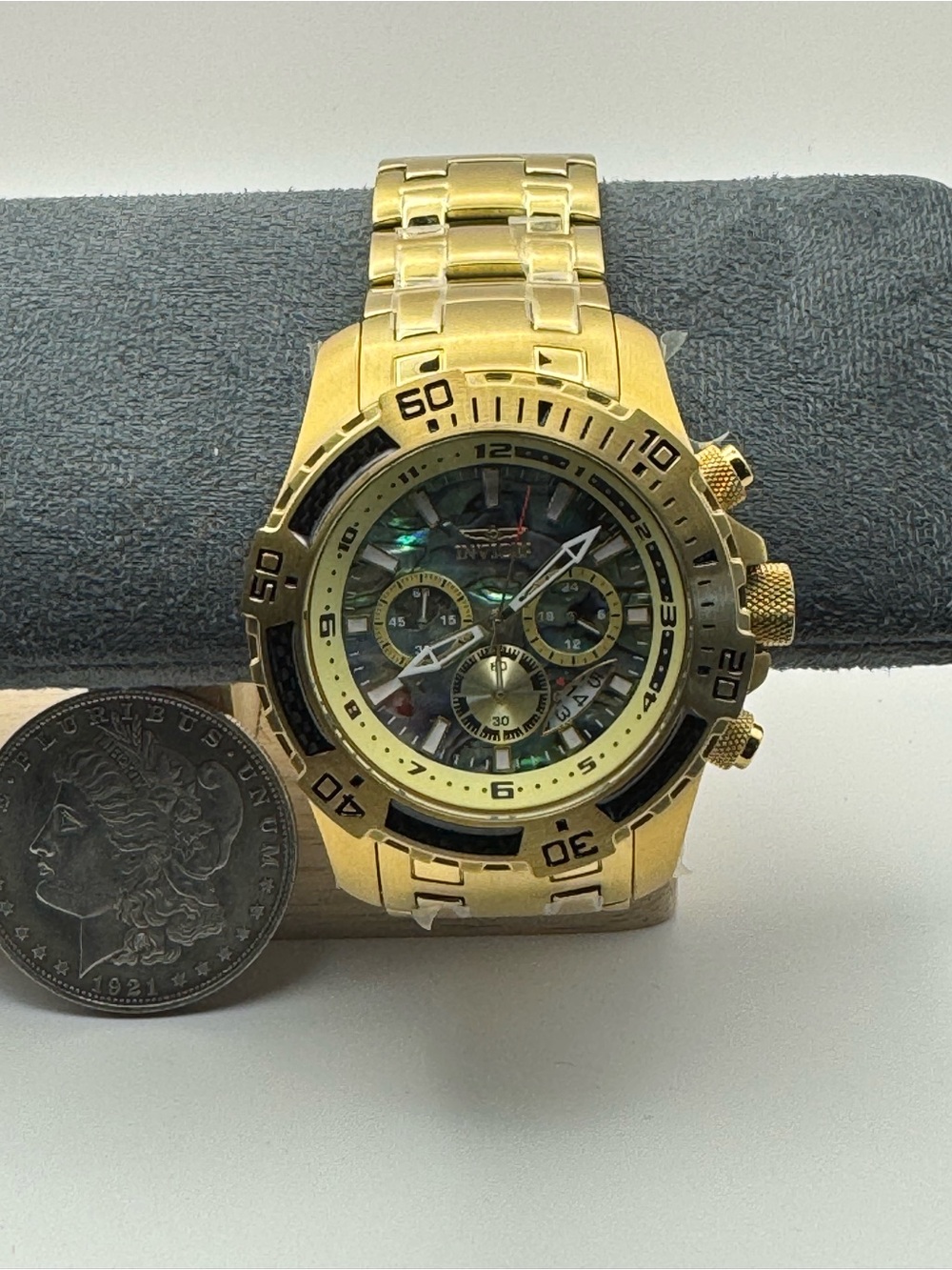 Invicta Gold and Black Men's Chronograph Watch